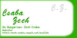 csaba zech business card